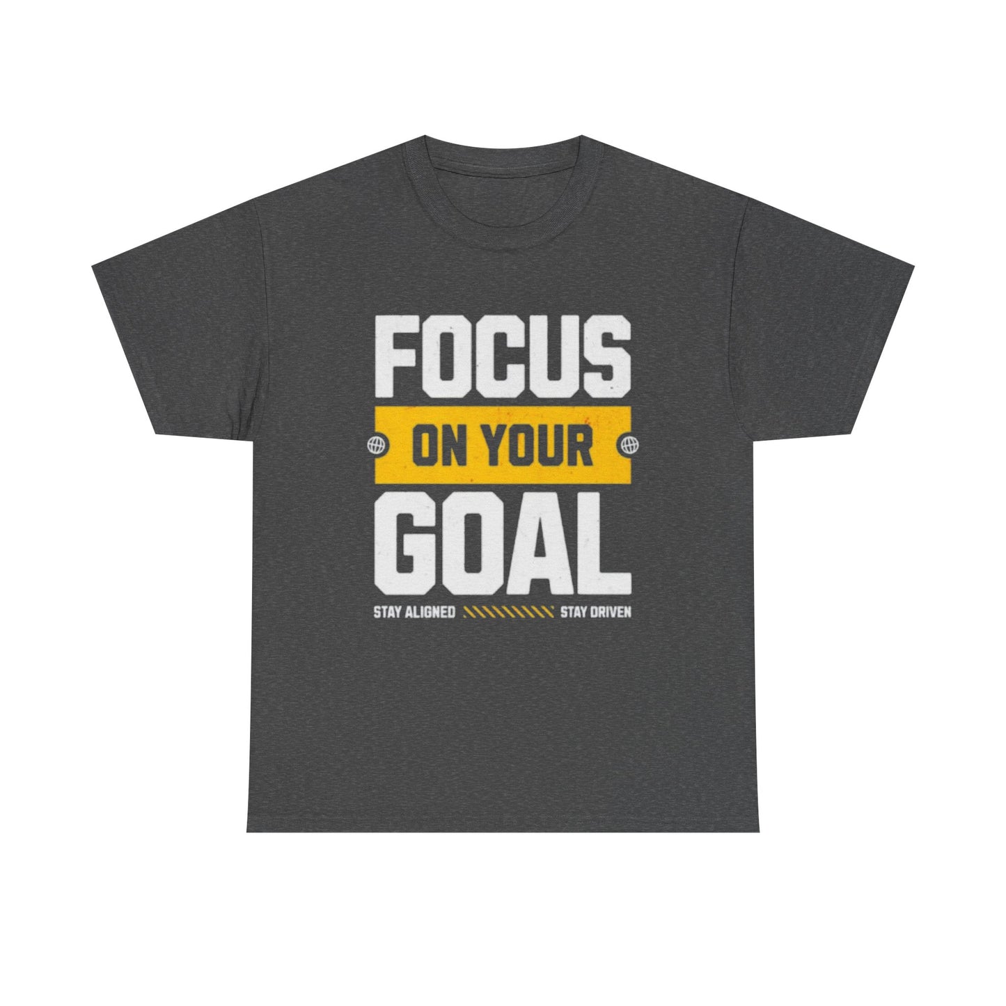 Focus on Your Goal Inspirational Gym T-Shirt – Stay Driven, Stay Strong tee
