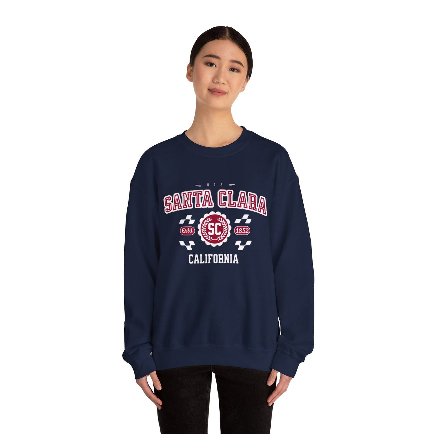 Vintage Santa Clara California Athletic Sports Design varsity pullover sweater Crewneck Sweatshirt