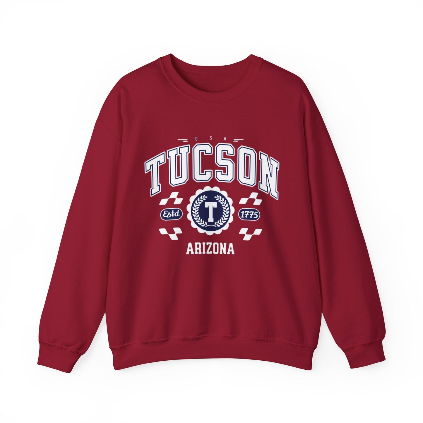 Vintage Tucson Arizona AZ Athletic Sports Design varsity pullover sweater  Crewneck Sweatshirt