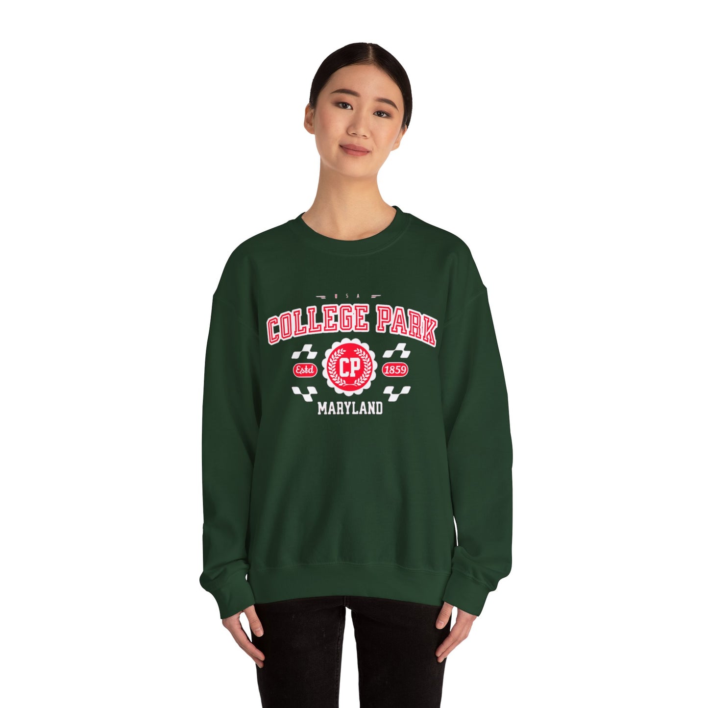 Vintage College Park Maryland Athletic Sports Design varsity sweater Crewneck Sweatshirt