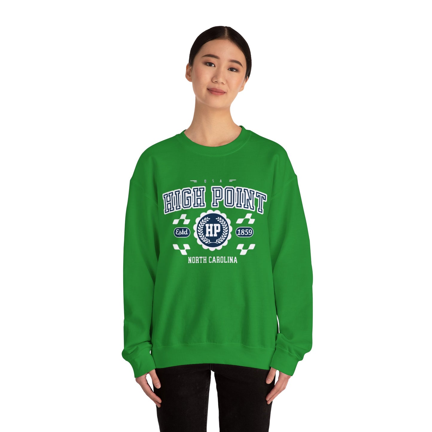 Vintage High Point North Carolina Athletic Sports Design varsity pullover sweater Crewneck Sweatshirt