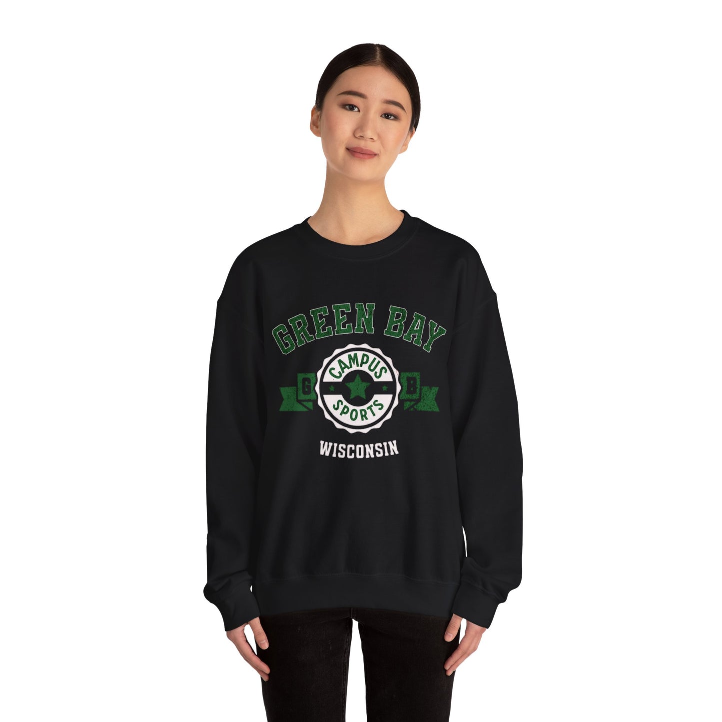 Wisconsin Green Bay Vintage Athletic  Crewneck Sweatshirt