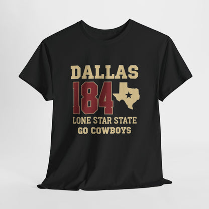 Dallas Cowboys Heavy Cotton Tee, Unisex T-Shirt, Sports Fan Shirt, Texas Gift, Lone Star State Apparel, Team Spirit Wear