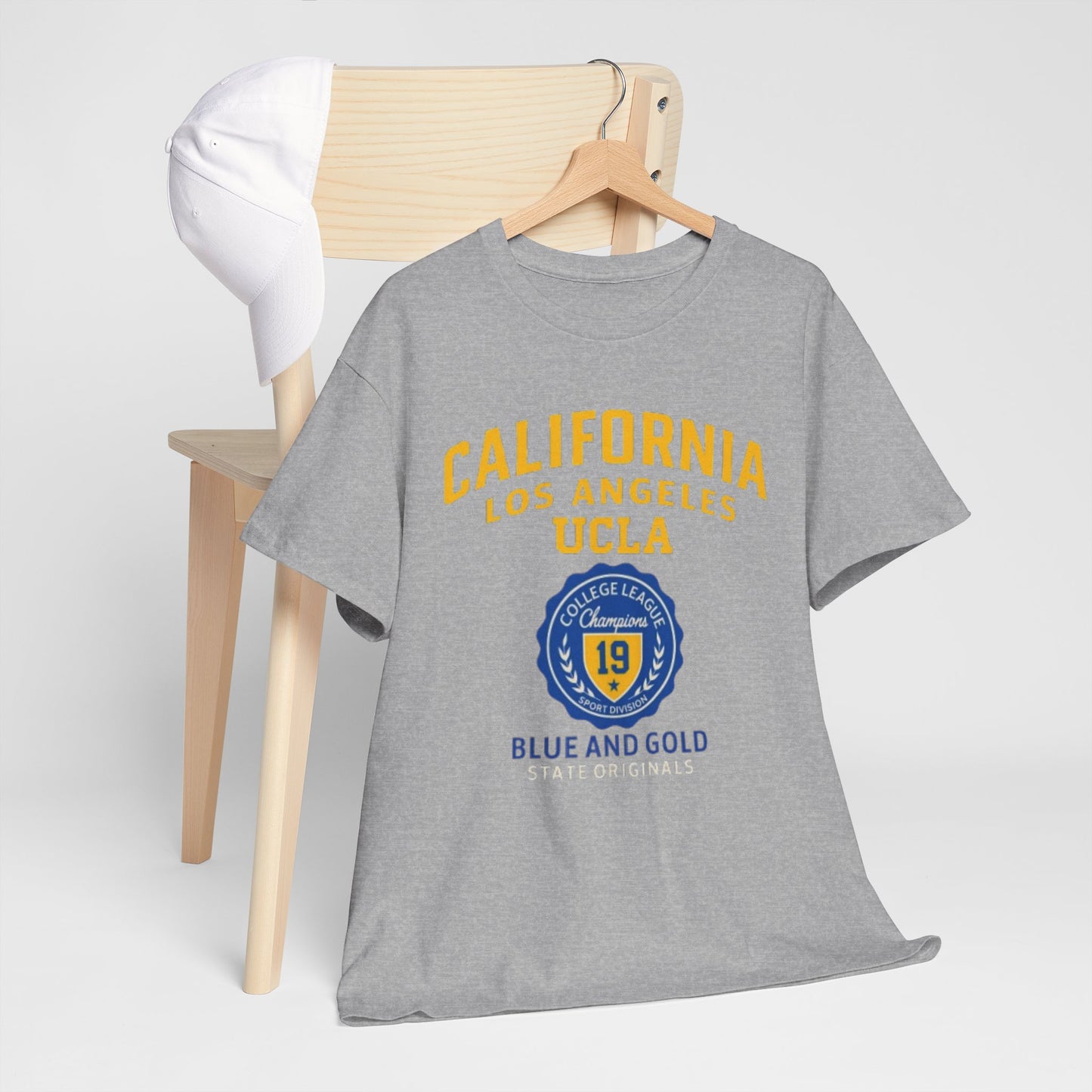 California Blue and Gold College  T-Shirt – UCLA-Inspired Unisex Cotton Tee for Game Day and Everyday Style