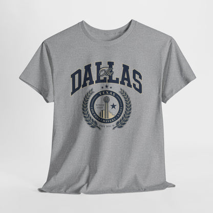 Dallas Heritage Unisex Heavy Cotton Tee, Dallas T-Shirt, Casual Wear, Souvenir Shirt, Vintage Tee, Gift for Texas Lovers