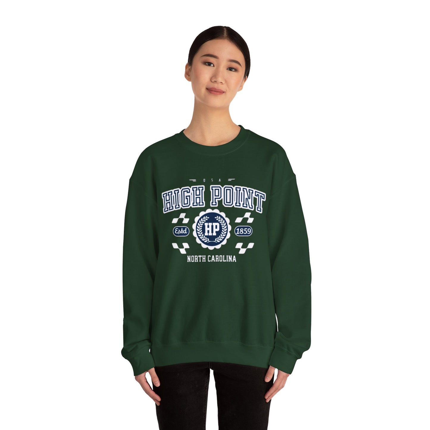 Vintage High Point North Carolina Athletic Sports Design varsity pullover sweater Crewneck Sweatshirt