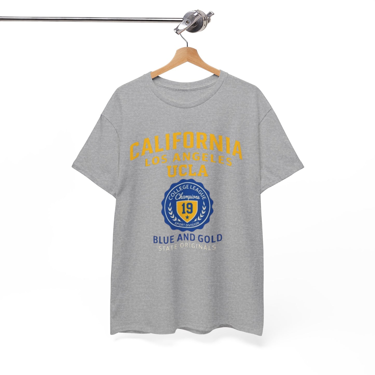 California Blue and Gold College  T-Shirt – UCLA-Inspired Unisex Cotton Tee for Game Day and Everyday Style