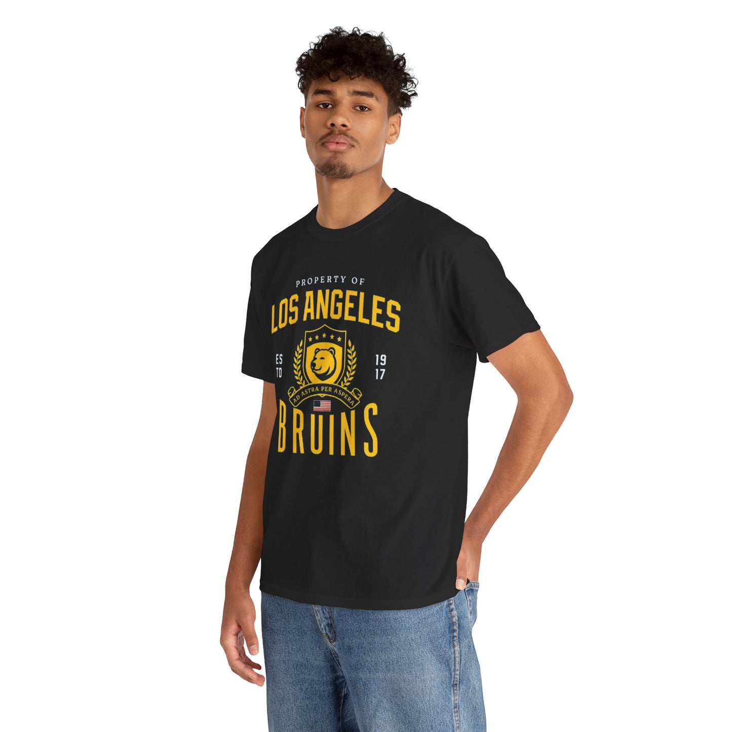 Vintage Los Angeles Bruins Tee - Unisex Heavy Cotton T-Shirt, Sports Apparel, Retro Graphic Tee, Casual Wear, Gift for Fans