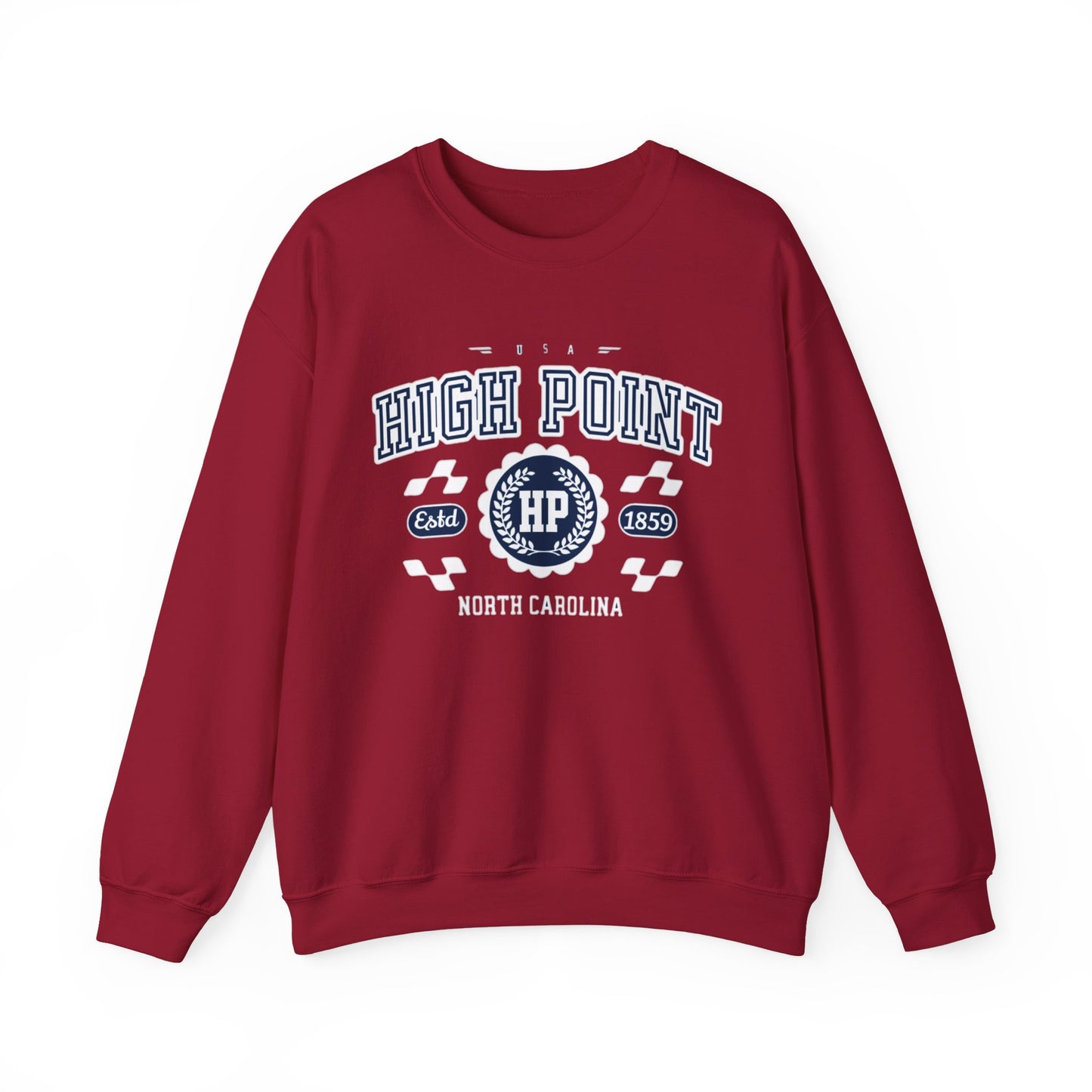 Vintage High Point North Carolina Athletic Sports Design varsity pullover sweater Crewneck Sweatshirt