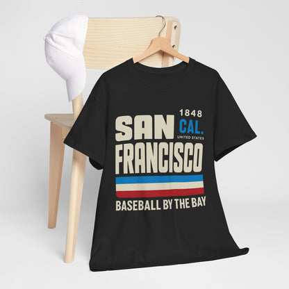 San Francisco Baseball by the Bay Unisex Heavy Cotton Tee, Vintage Graphic Tee, Casual Wear, Gift for Sports Lovers, Summer Outing