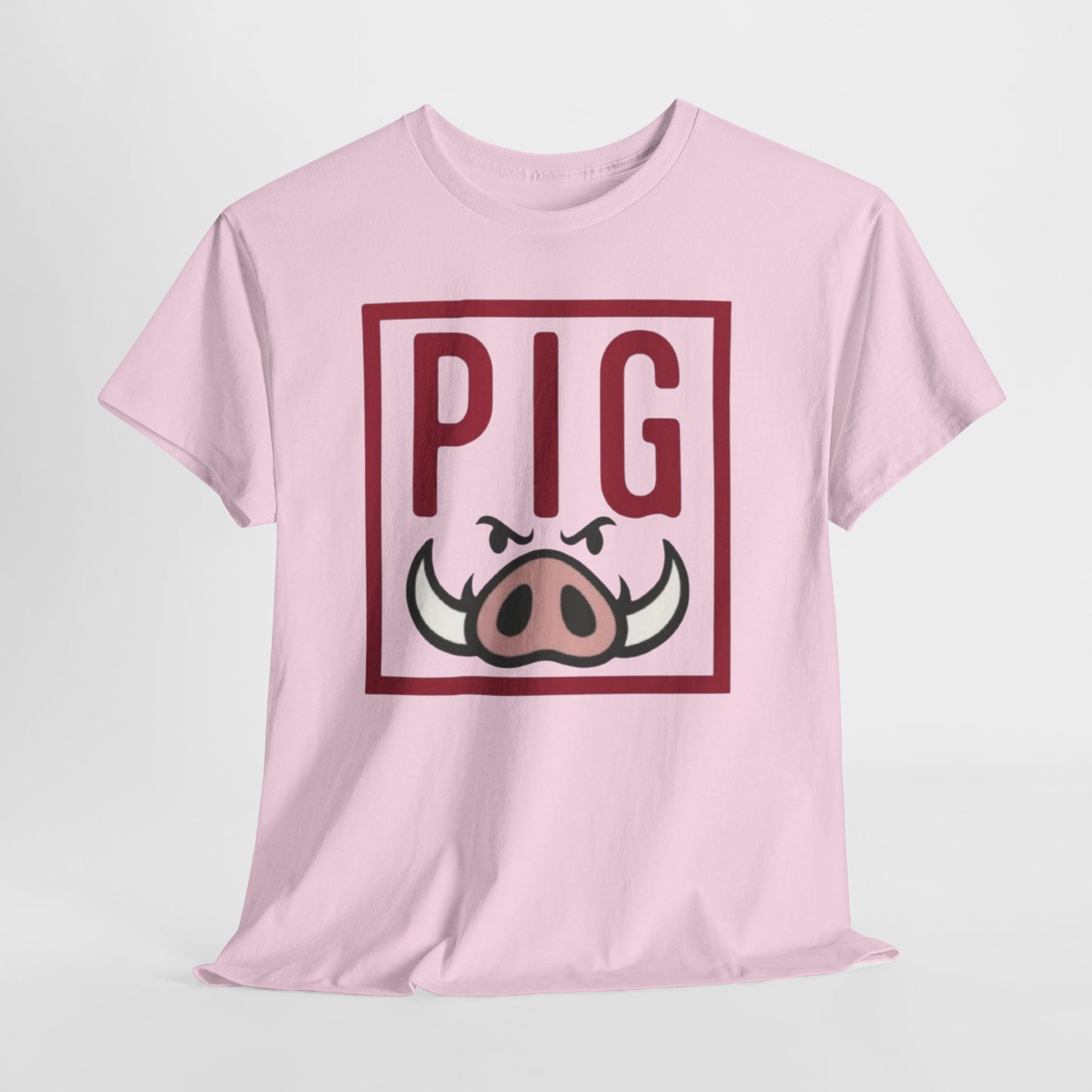 Arkansas Razorbacks Red “PIG” Fun Animal T-Shirt, Cute Gift for Animal Lovers, Quirky Everyday Wear, Unique Pig Design Shirt