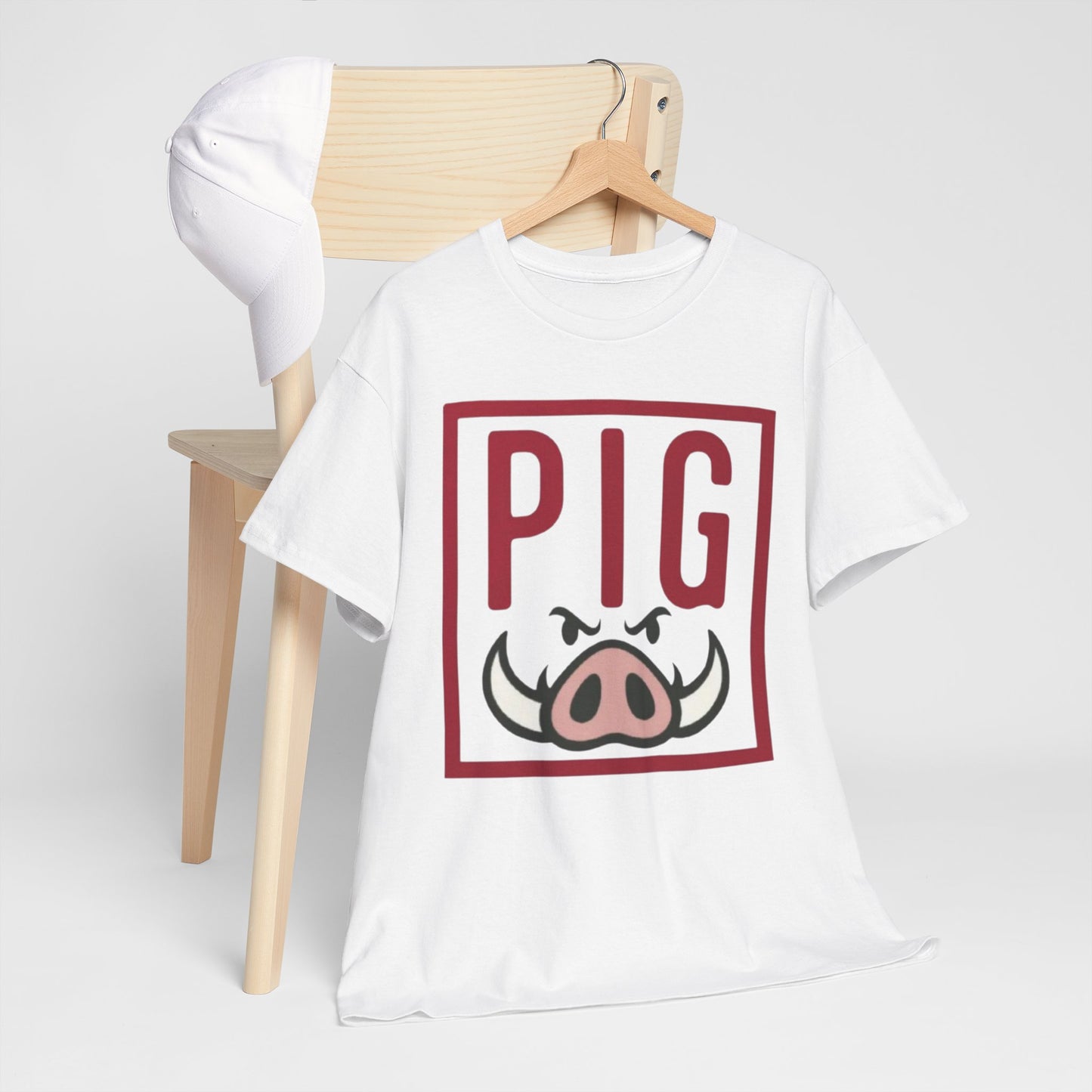 Arkansas Razorbacks Red “PIG” Fun Animal T-Shirt, Cute Gift for Animal Lovers, Quirky Everyday Wear, Unique Pig Design Shirt