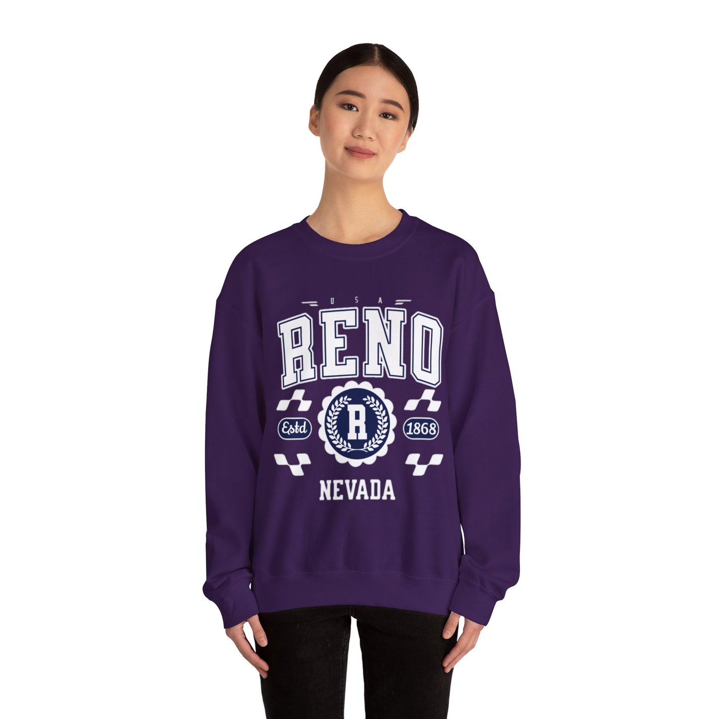Vintage Reno Nevada Vintage Athletic Sports Design varsity pullover sweater  Crewneck Sweatshirt