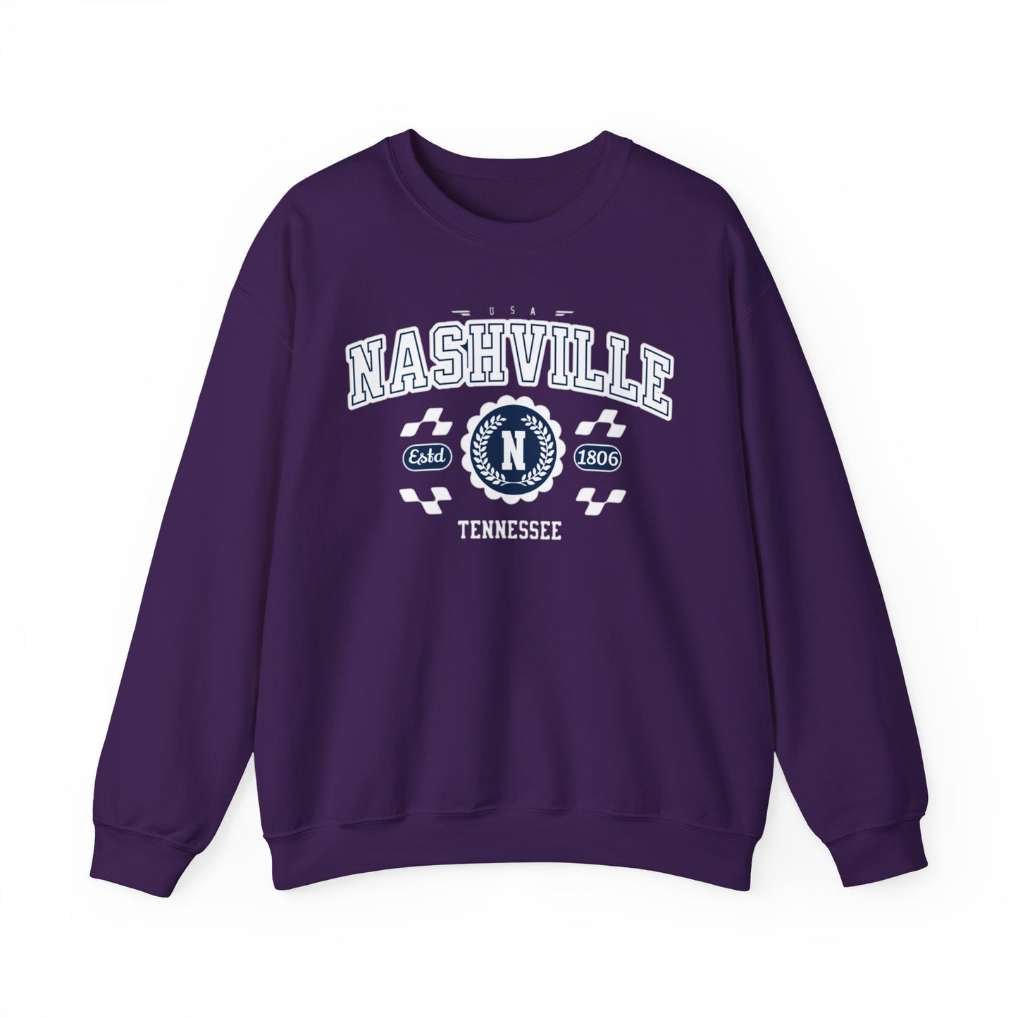 Vintage Nashville Tennessee Athletic Sports Design varsity pullover sweater  Crewneck Sweatshirt