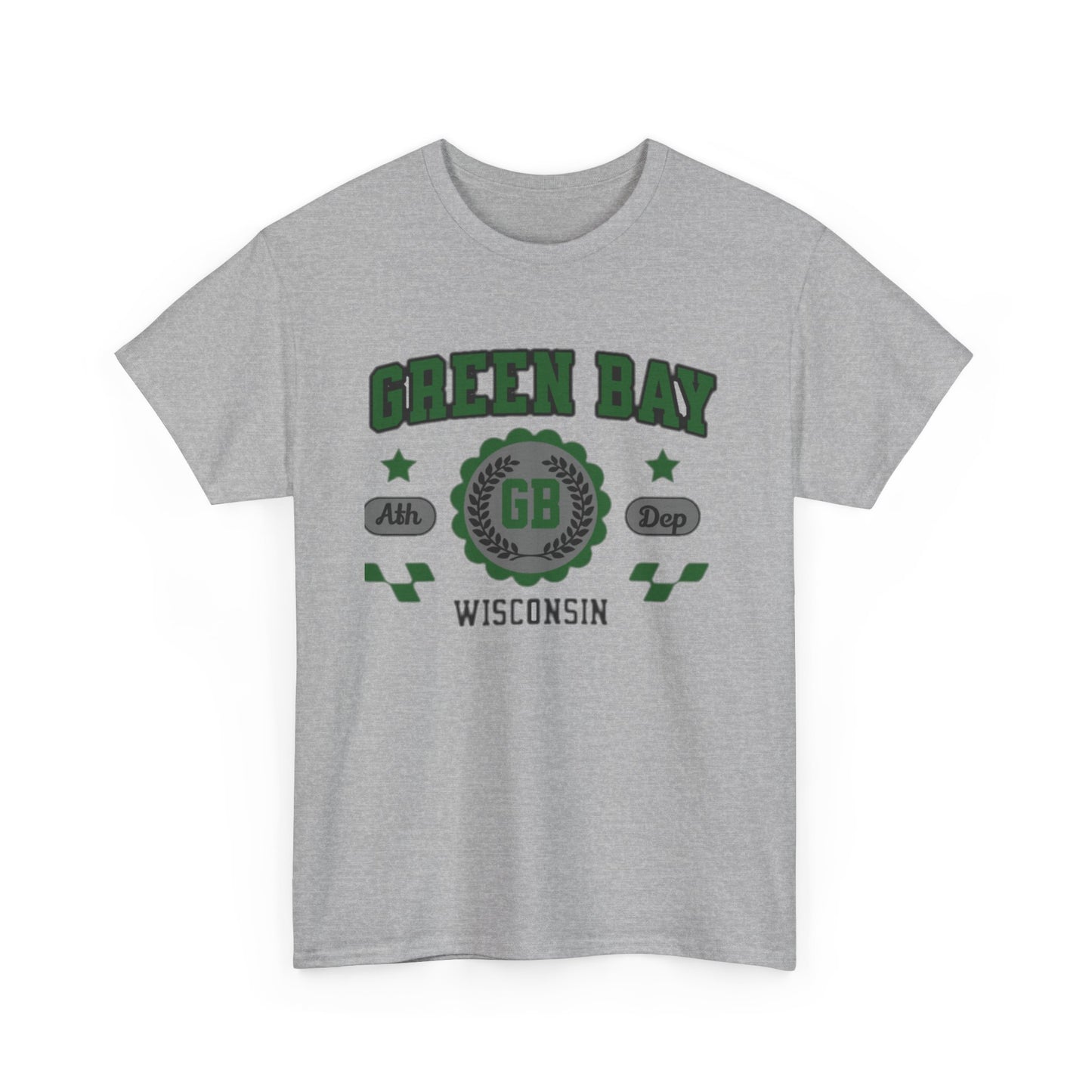 Wisconsin Green Bay  t-shirt Vintage Athletic Sports Design  Cotton Tee