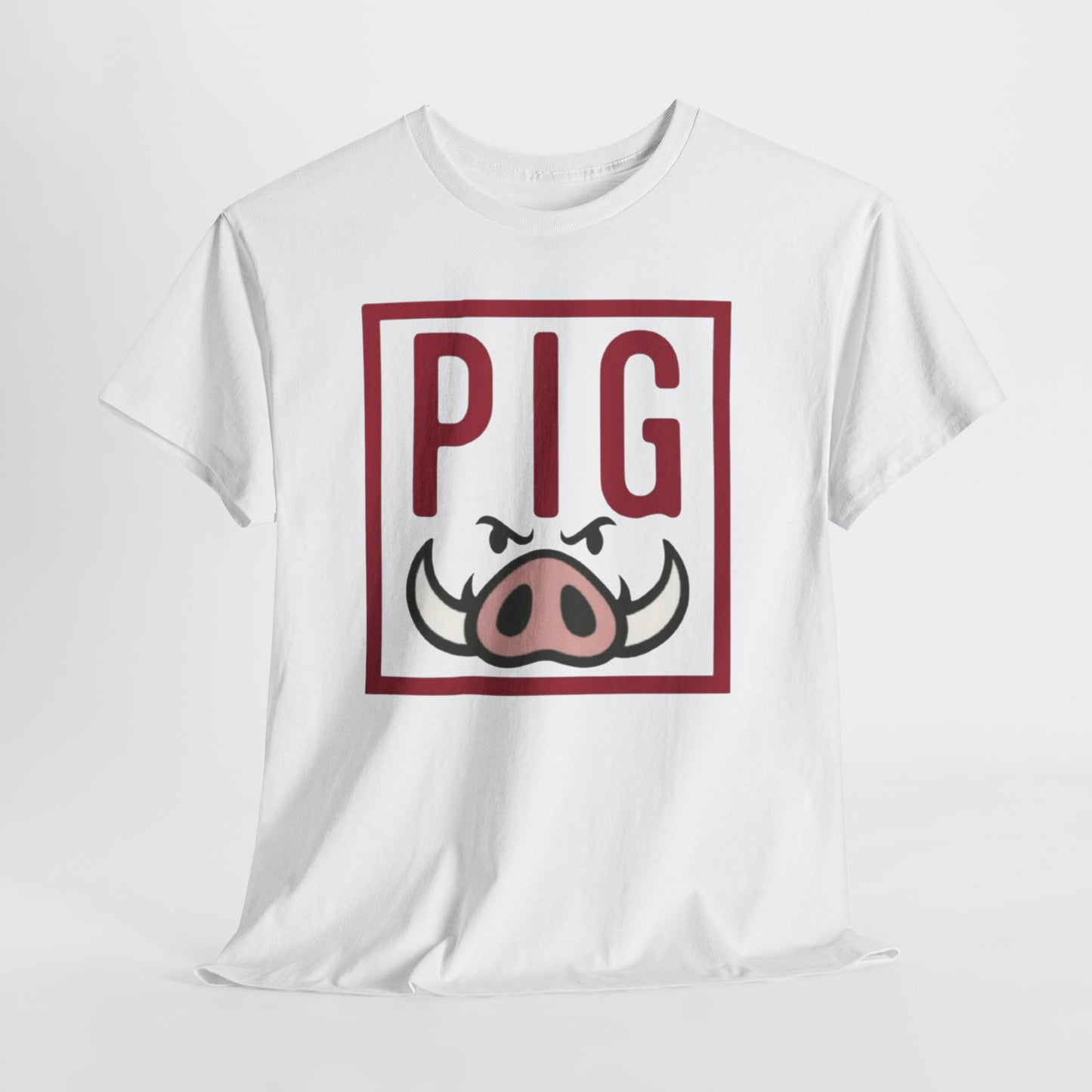Arkansas Razorbacks Red “PIG” Fun Animal T-Shirt, Cute Gift for Animal Lovers, Quirky Everyday Wear, Unique Pig Design Shirt