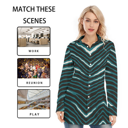 Philadelphia Football Game Day All-Over Print Women's Long Shirt