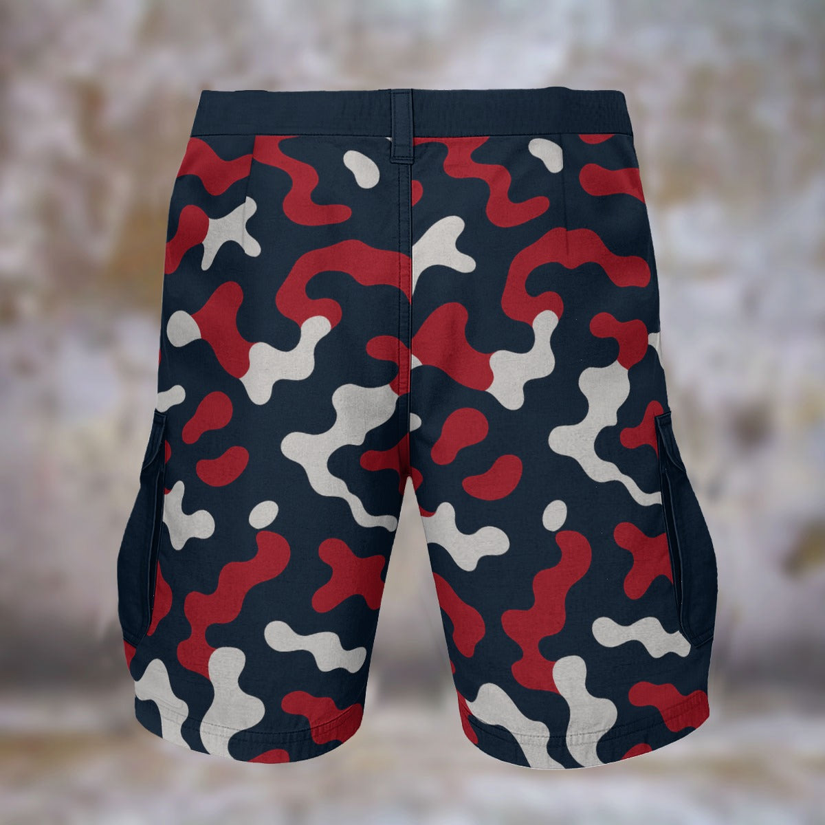 Urban Legend New England Patriots Navy Red White Camo Cargo Shorts