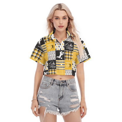 All-Over Print Women's Cropped Shirt