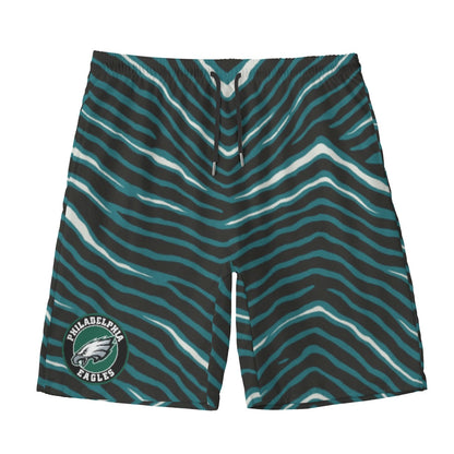 Philadelphia Football Game Day All-Over Print Men‘s Beach Shorts With Lining