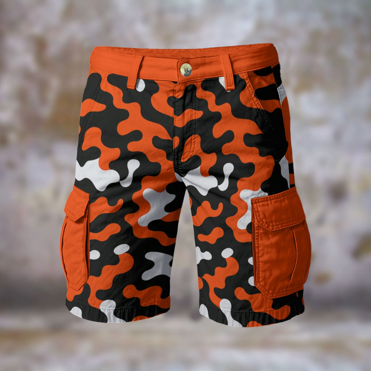 Urban Legend Cleveland Browns Brown Orange White Camo Cargo Shorts
