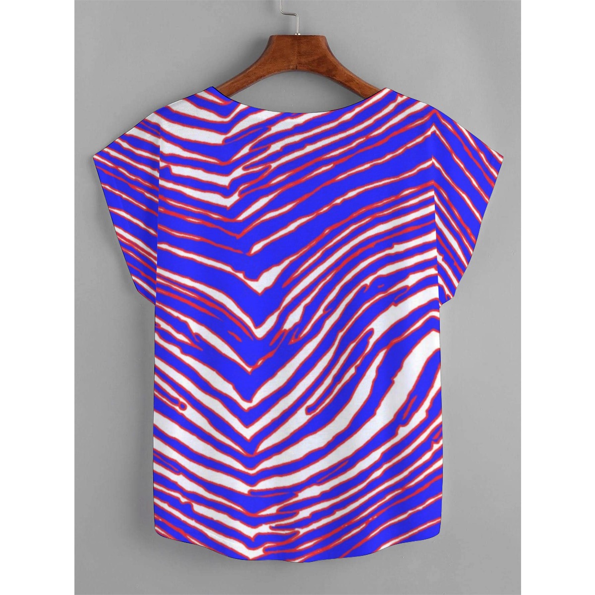 Buffalo Bills Zubaz Women's Curved Hem T-shirt (Plus Size)