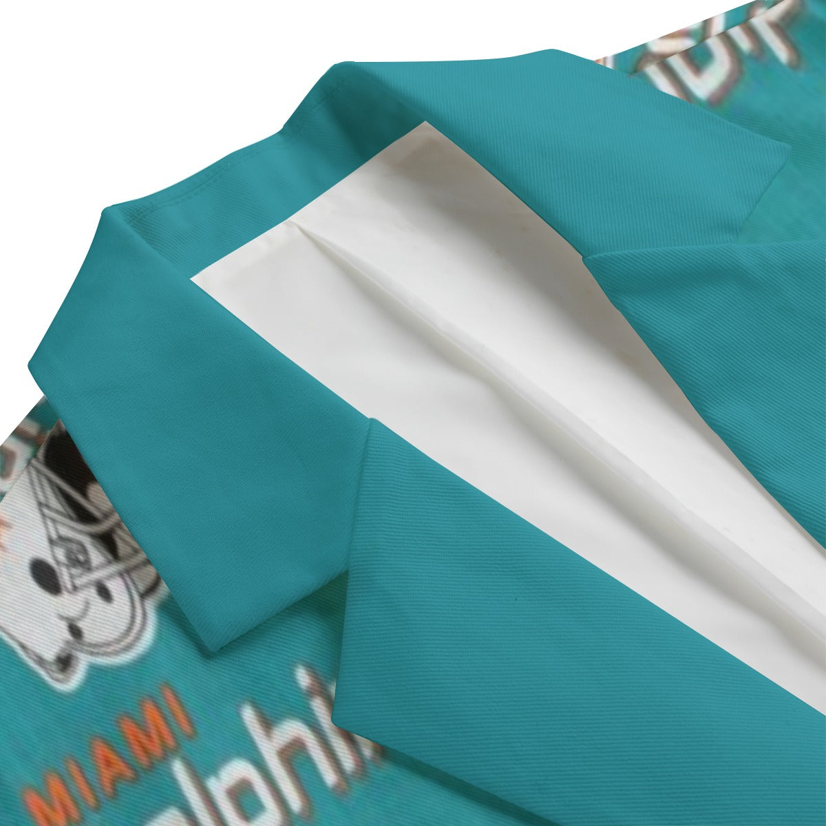 Miami Dolphins Suit Flat Lapel Collar Blazer