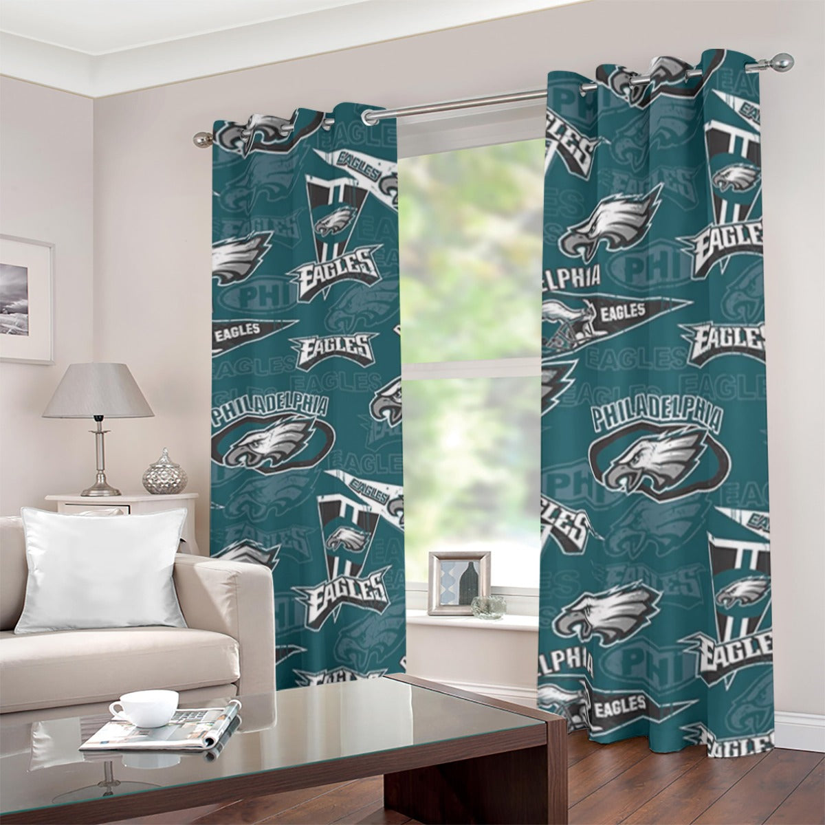 Philadelphia Football Game Day Blackout Grommet Curtains | 265(gsm)