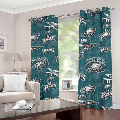 Philadelphia Football Game Day Blackout Grommet Curtains | 265(gsm)