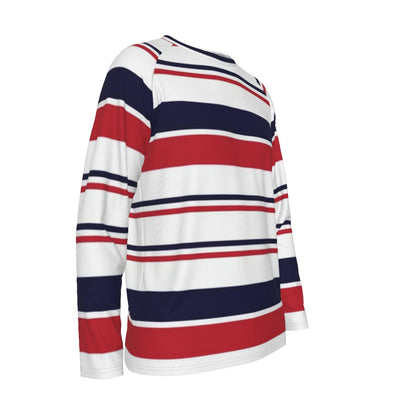 Red White and Navy Striped Long Sleeve Shirt – Timeless Coastal Classic