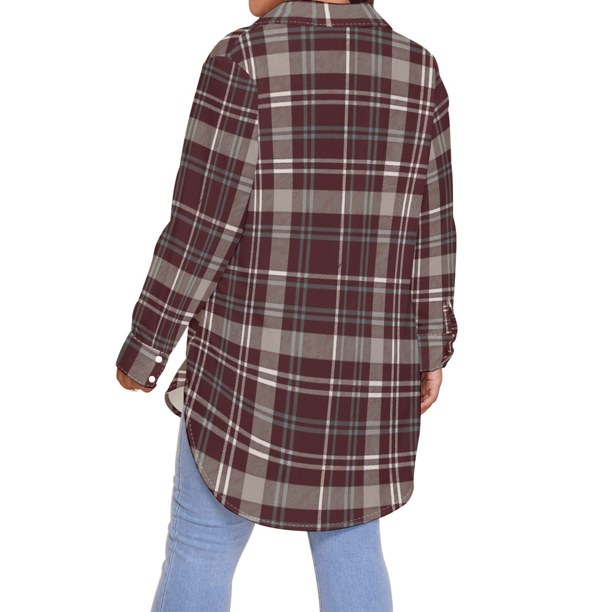 Texas Tartan Plaid A&M - Aggies Women's Shirt With Long Sleeve(Plus Size)