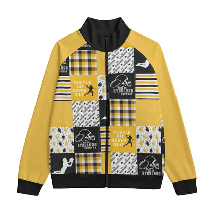 All-Over Print Unisex Stand Up Collar Jacket With Raglan Sleeve | 310GSM Cotton