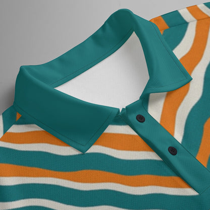 Miami Football Game Day All-Over Print Men's Polo Shirt