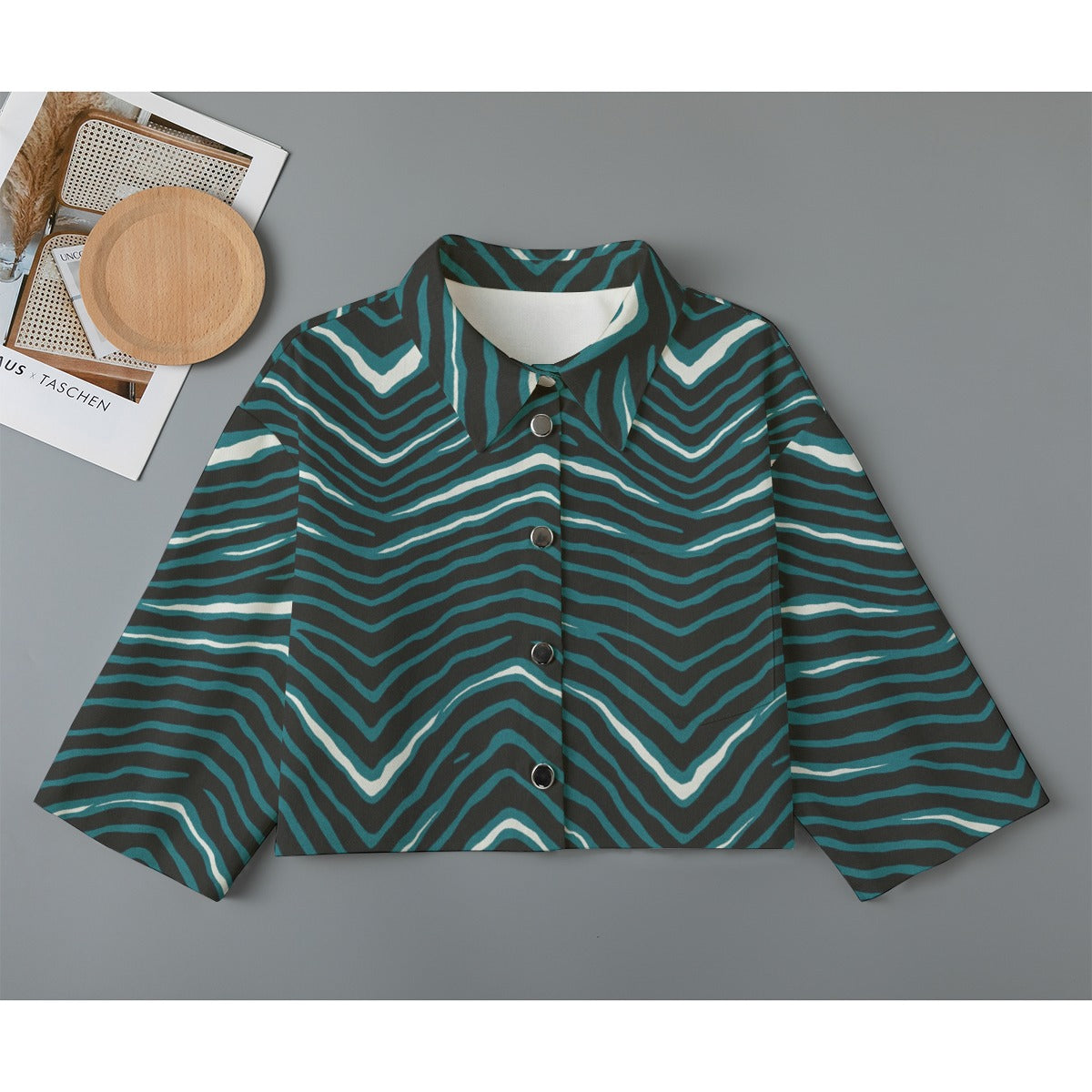 Philadelphia Football Game Day All-Over Print Women's Cropped Jacket | 245GSM Cotton