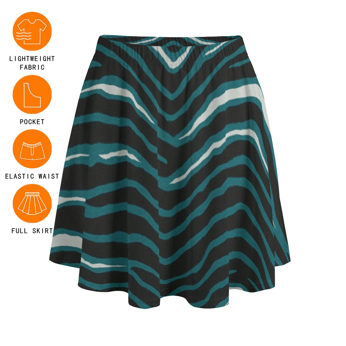 Philadelphia Football Game Day All-Over Print  Women's Bazyrey Skirts With pocket