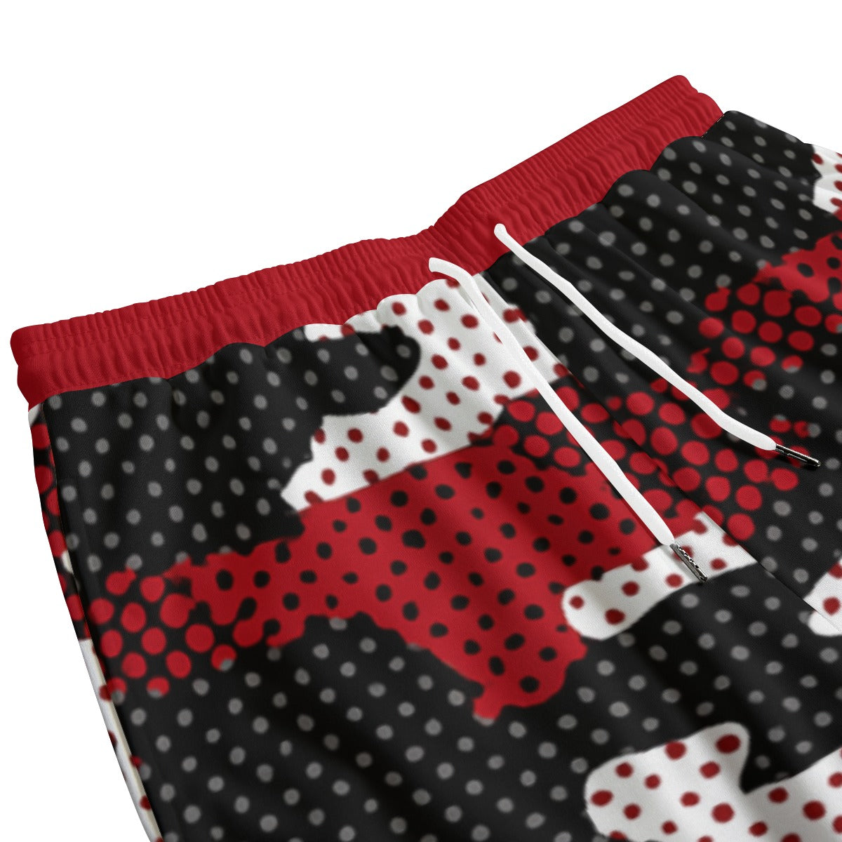 Urban Legend Wisconsin Red White Camo Sweatpants With Waistband