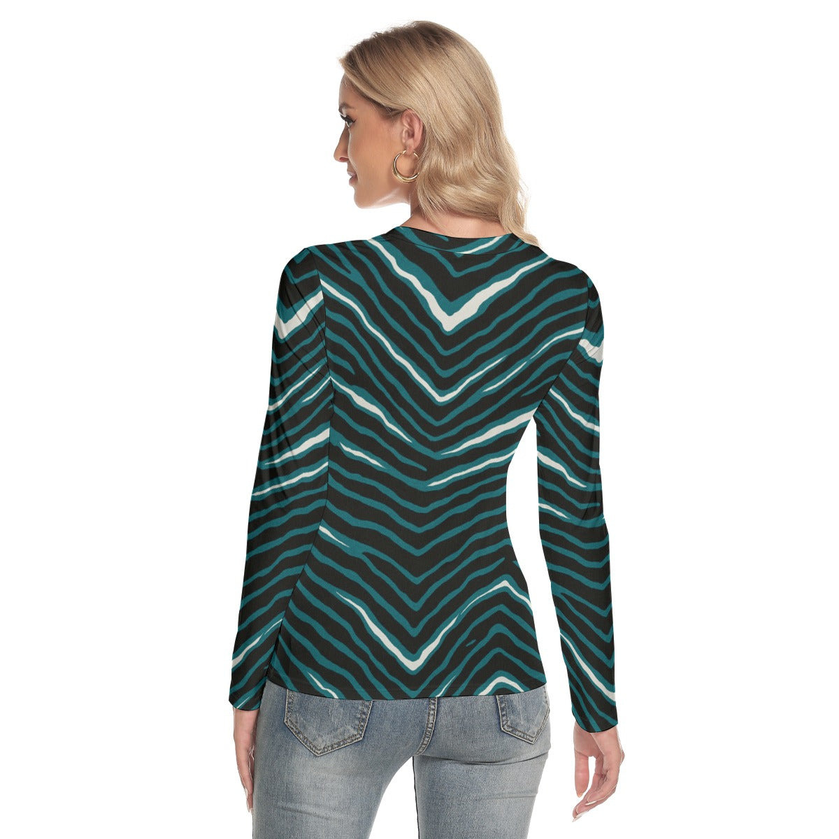 Philadelphia Football Game Day All-Over Print Women's V-Neck Long Sleeves T-Shirt