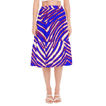Buffalo Bills Zubaz Women's Stitched Pleated Chiffon Skirt