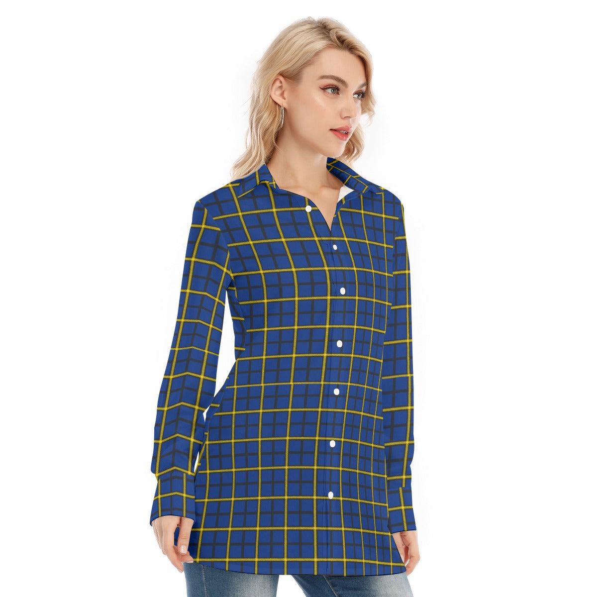 Pittsburgh Tartan Plaid Panthers Women's Long Shirt