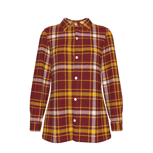Minnesota Tartan Plaid Golden Gophers Women's Elastic-Back Shirt