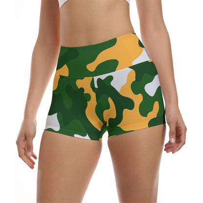 Green Bay Football Game Day All-Over Print Women's Ultra-Short Yoga Shorts