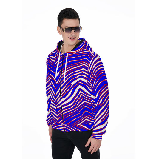 Buffalo Bills Zubaz Zip Up Hoodie With Pocket