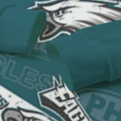 Philadelphia Football Game Day All-Over Print Unisex Turtleneck Knitted Fleece Sweater