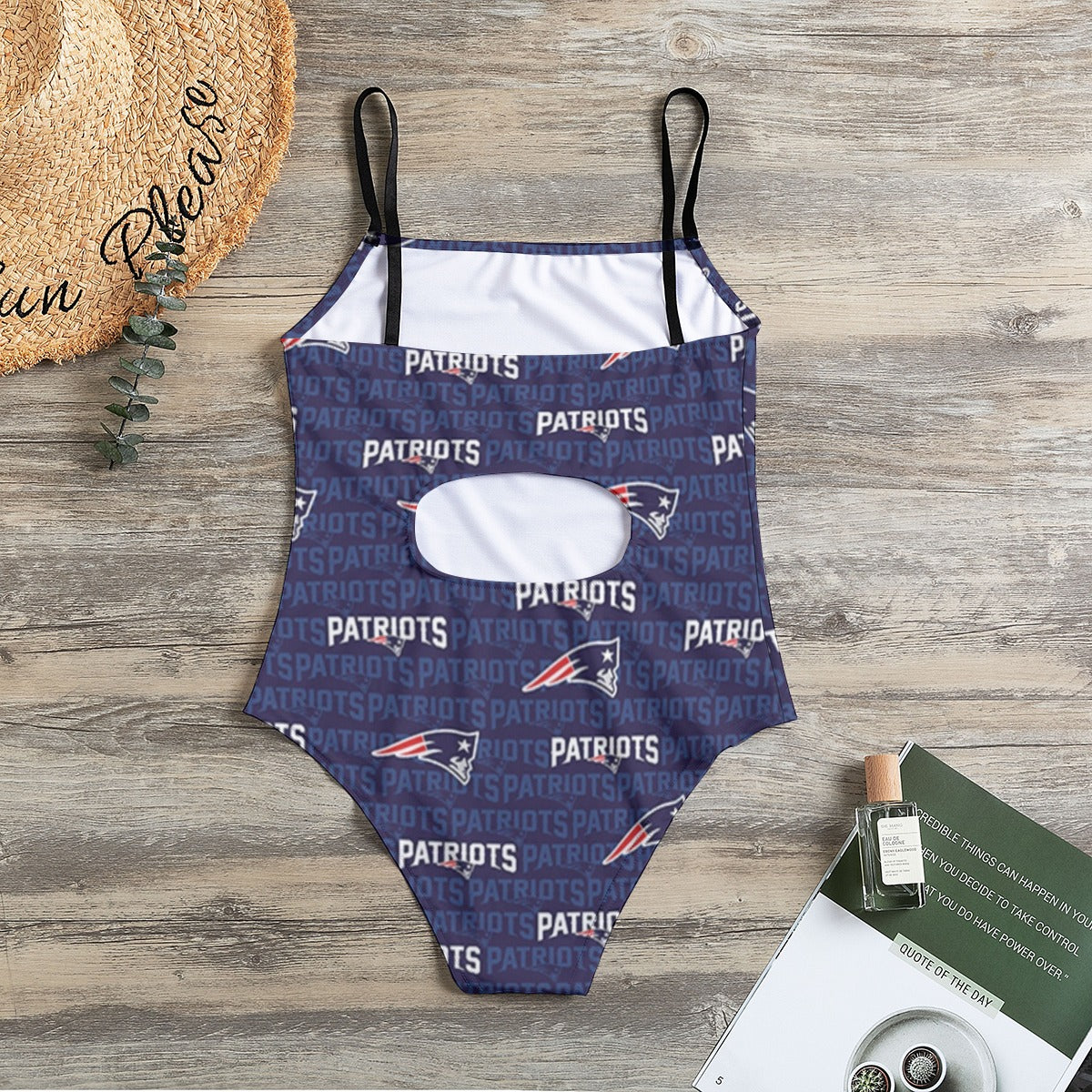 New England Football Game Day All-Over Print Women's Halter Strap Swimsuit