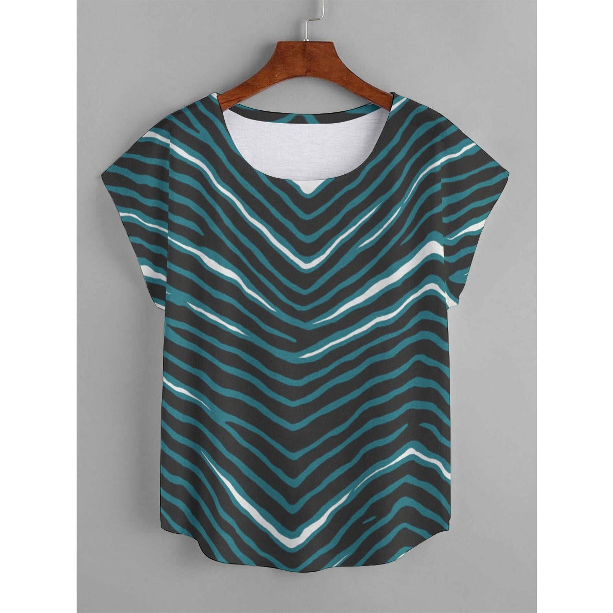 Philadelphia Football Game Day All-Over Print Women's Curved Hem T-shirt (Plus Size)