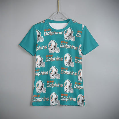 Miami Football Game Day Eco-friendly All-Over Print Kid's Short Sleeve