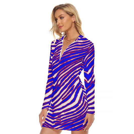 Buffalo Bills Zubaz Women's Zip Front Tight Dress