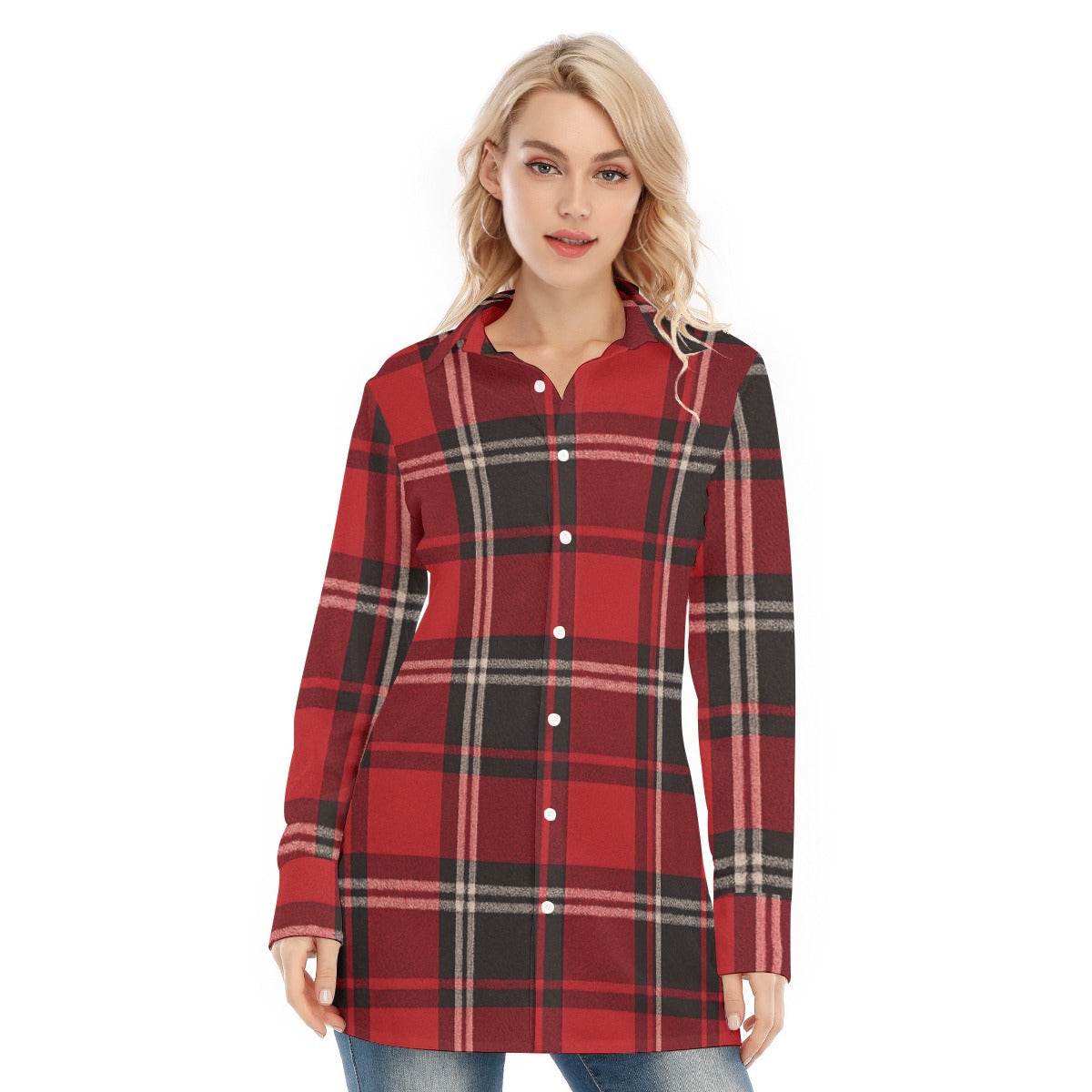 Cincinnati - Bearcats Tartan Plaid Women's Long Shirt