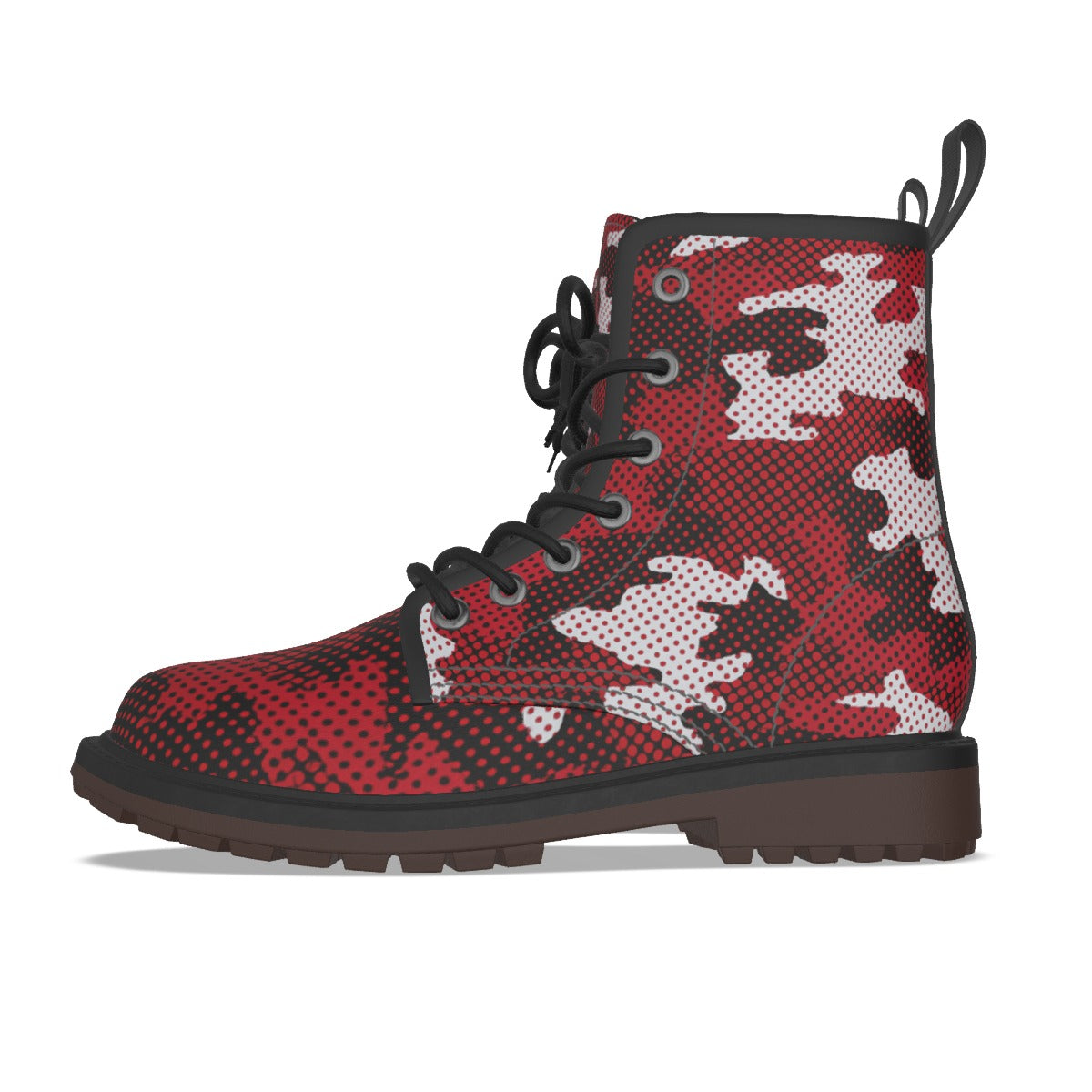 Urban Legend Alabama Crimson and White Camo Martin Short Boots – Bold College Game Day Streetwear