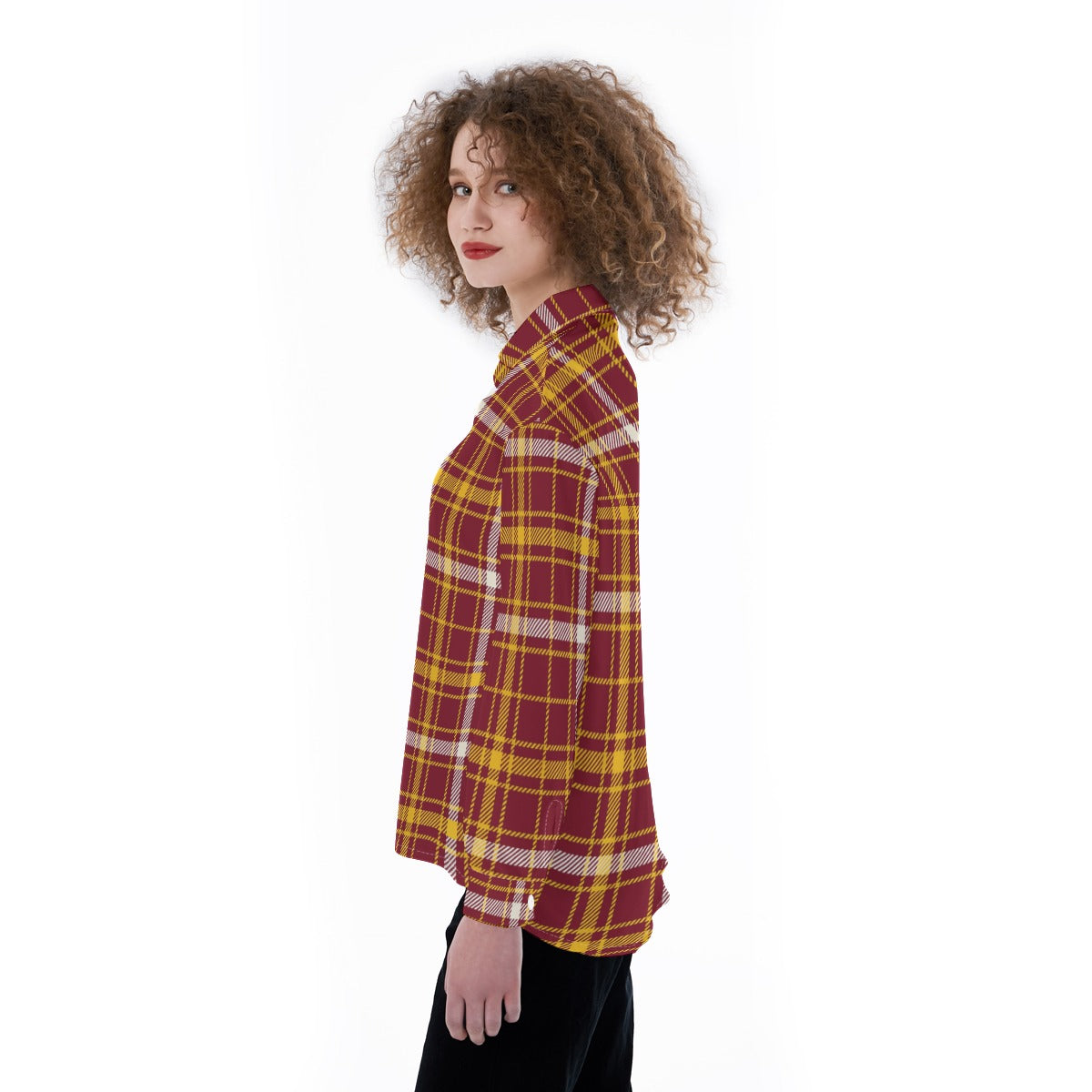 Minnesota Tartan Plaid Golden Gophers Women's Satin Shirt